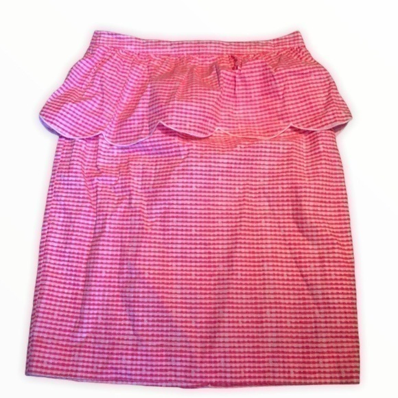 Lily Pulitzer ink gingham ruffle skirt - Picture 1 of 6